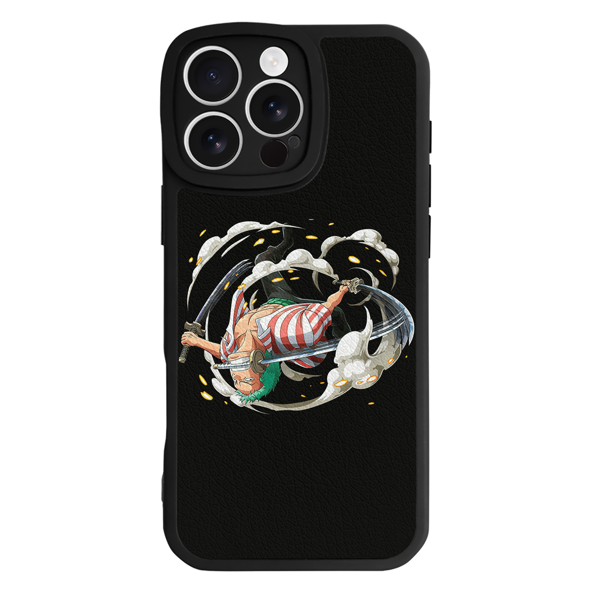 （画像用） ワンピース ロロノア・ゾロ ONE PIECE Roronoa Zoro 【iPhone 16シリーズ対応】シリコンスマホケース（レザー調） 材質：シリコン